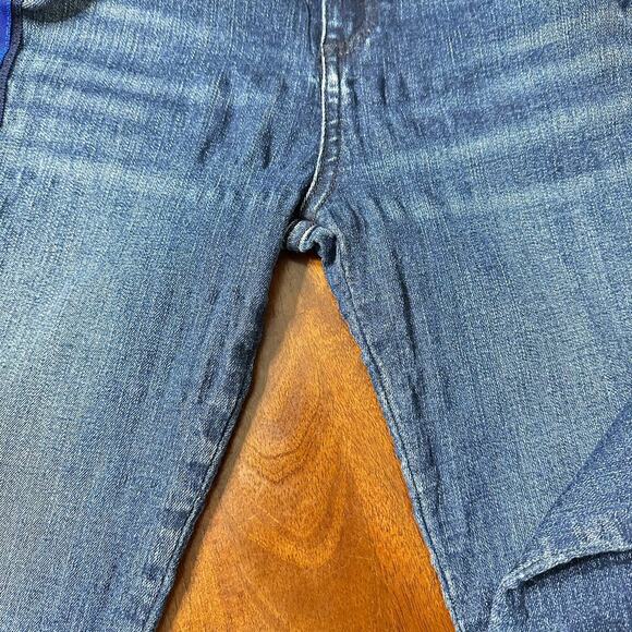 Veronica Beard Kate Tuxedo Stripe Skinny Jeans Bright Blue Women 26 - Picture 10 of 10